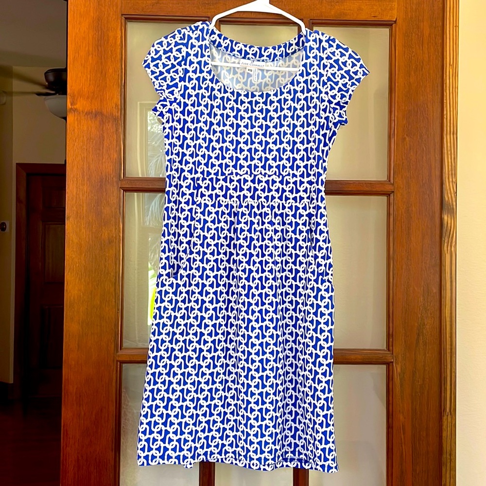 Blue and White Jude Connally Dress